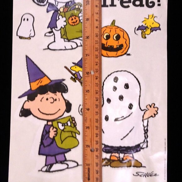 2012 Hallmark Peanuts Great Pumpkin Restick Window Stickers Woodstock Snoopy Boo - Picture 4 of 6